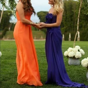 BCBG orange / coral dress - very flattering!